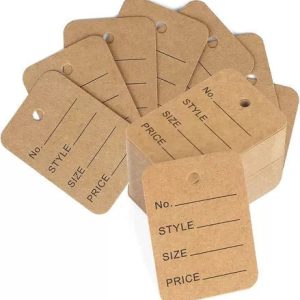 G2PLUS 1000 etiquetas de precio, etiquetas de papel kraft de 1.94" x 1.29"