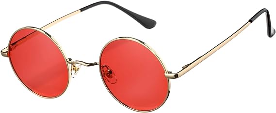 Gafas de sol polarizadas redondas retro para mujeres y hombres pequeños estilo Hippie