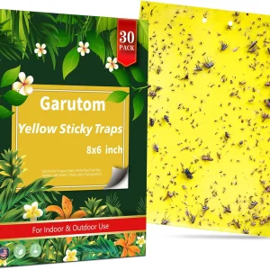 Garutom Paquete de 20 trampas adhesivas amarillas de doble cara para insectos