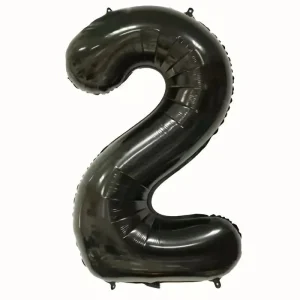 Globos con números de cuerpo negro