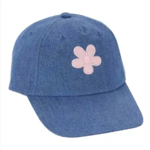 Gorra de béisbol de cambray con flores