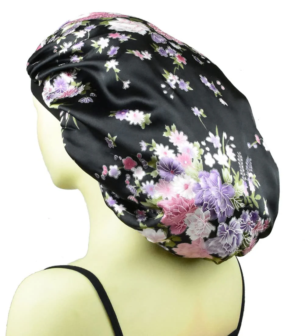 Gorro de seda para cubrir el cabello largo de las mujeres XL - Imagen 4