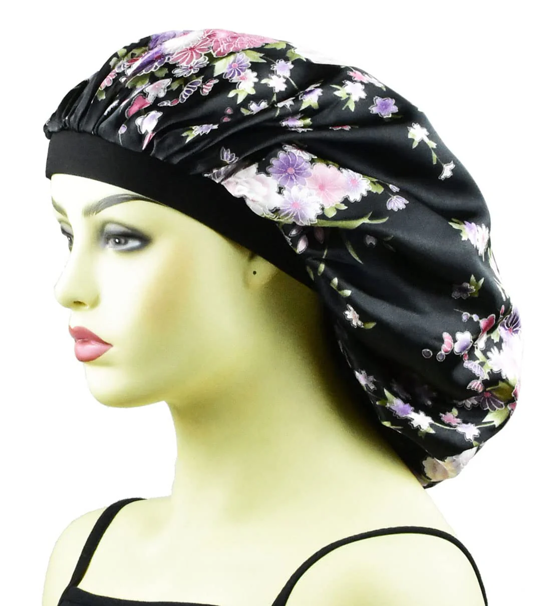 Gorro de seda para cubrir el cabello largo de las mujeres XL - Imagen 3