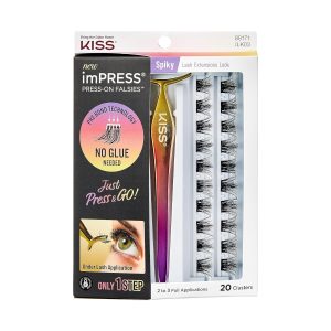 Grupos de Pestañas Spiky postizas KISS imPRESS Falsies, 16 mm, incluye 20 grupos