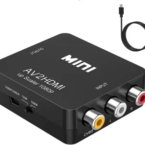 HDMI, convertidor AV a HDMI, 1080P Mini RCA compuesto CVBS Video Audio Convertidor