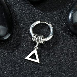 Hombres 1 pieza Arete triángulo accesorio