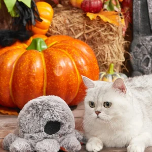 Juguete de peluche reversible con forma de pulpo y calabaza pirata