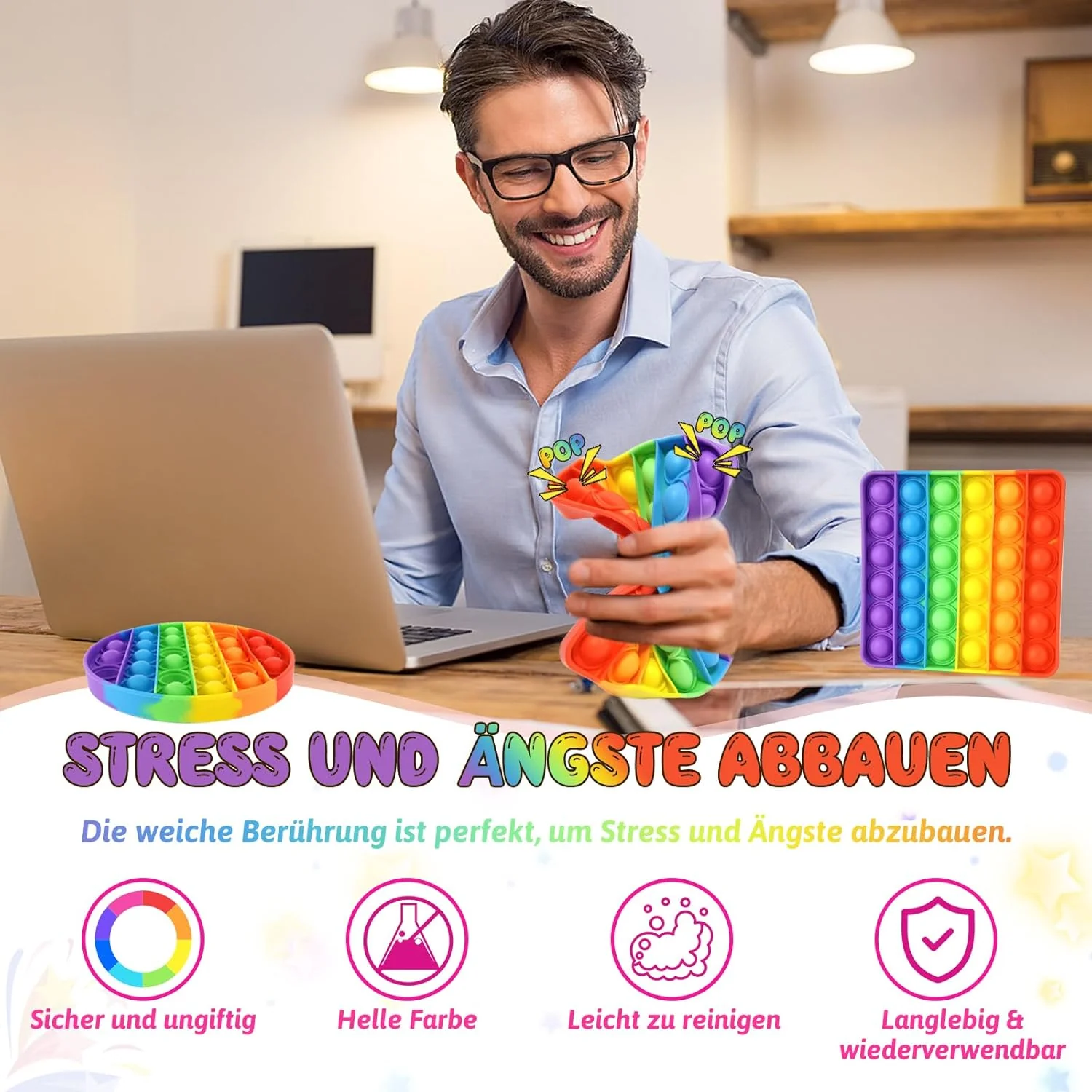 Juguetes Poper Juguete Antiestres, 2 Pack - Imagen 4