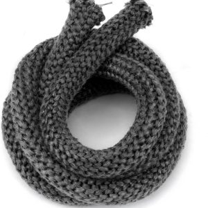 Junta para estufa de leña, sello de cuerda de fibra de vidrio impregnado de grafito de 1" x 84"