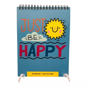 Just Be Happy Puzzles and Solutions 2 Libros de Actividad Cerebral en Espiral