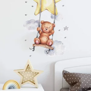 Kids Cartoon Bear Print Wall Sticker