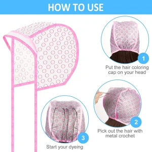 Kit de 3 juegos de coloración para el cabello, incluye 3 piezas de gorras