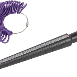 Kit de medición de tamaño de anillo, incluye varilla de medición y anillos de tamaño de dedo