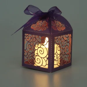 KPOSIYA Paquete de 100 cajas de recuerdo de boda, cajas cortadas con láser