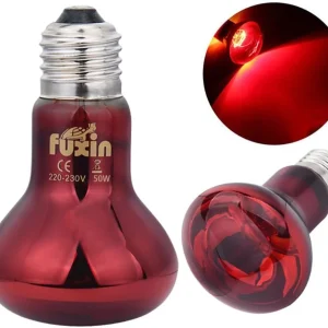 Lámpara de calor infrarroja para uso en reptiles y anfibios, 220 V (rojo, 100 W)