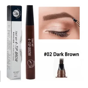 Lápiz de cejas con 4 cabezas divididas, larga duración, a prueba de manchas, impermeable