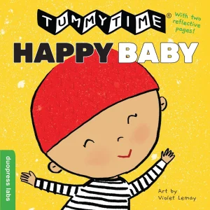 Libro TummyTime: Happy Baby: Un libro plegable resistente con dos espejos para bebés