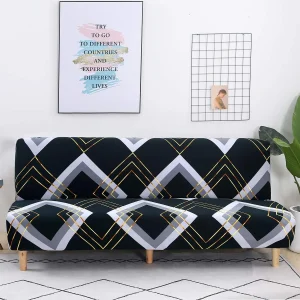 LiveGo Fundas de futón sin brazos, funda elástica plegable para sofá cama
