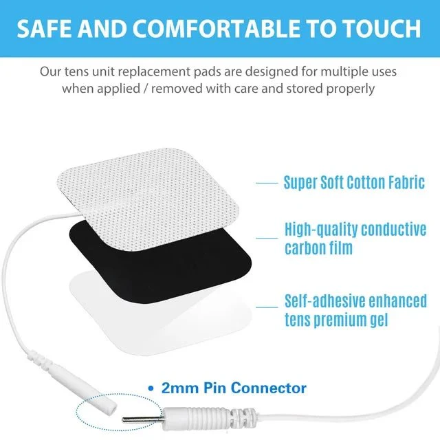 LotFancy Almohadillas de electrodos para unidad TENS - Imagen 3