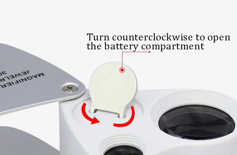 Lupa Plegable Ligera con 2 Luces LED y Lente óptica 30X/60x fabricación de Joyas GC - Imagen 5