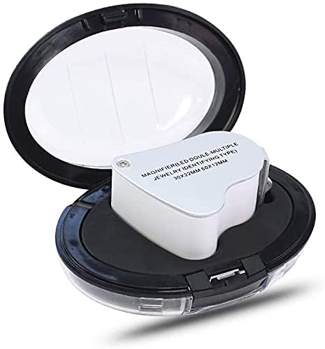 Lupa Plegable Ligera con 2 Luces LED y Lente óptica 30X/60x fabricación de Joyas GC