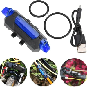 Luz de advertencia trasera de bicicleta, destello de ráfaga