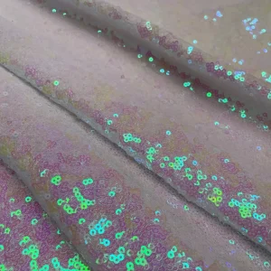 Material de tela de lentes de lentejuelas brillantes