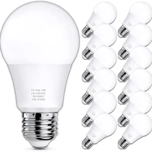 MAXvolador Bombillas LED A19, bombillas LED equivalentes a 100 W, blanco cálido 2700K