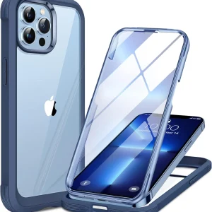 Miracase Case con protector de pantalla de vidrio templado 9H incorporado para iPhone 13 promax