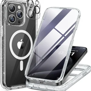 Miracase Funda de Vidrio Serie iPhone 15 Pro [Compatible con Mag-Safe
