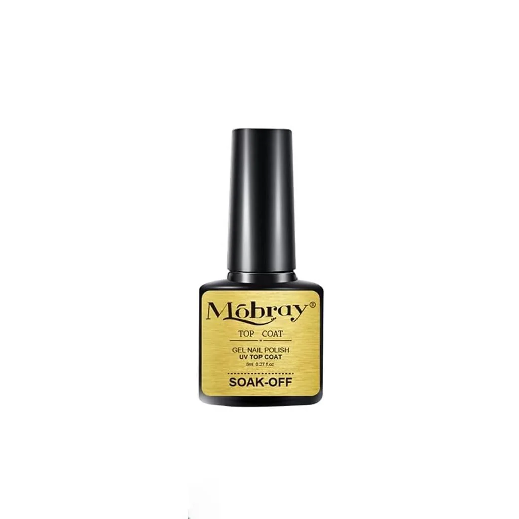 Mobray Top Coat Gel Esmalte de uñas, 1 pieza * 8 ml Transparente
