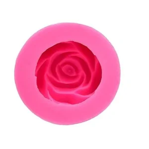 Molde de vela de silicona, Molde de vela de aromaterapia rosa 3D