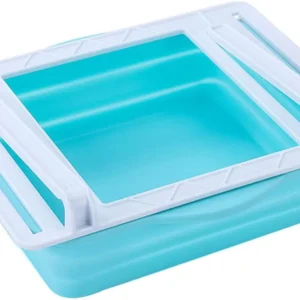 Organizador de caja de almacenamiento plegable, soporte para estante de nevera