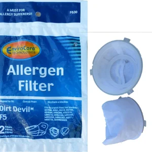 Pack 2 filtros de repuesto Dirt Devil F5 para aspiradoras de mano