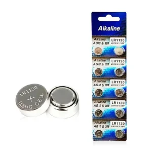 Pack de 10 Pilas de botón alcalina LR1130-AG10 de 1,5 V Netjett NT31435 para juguetes pequeños