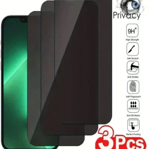 Pantalla de protección de privacidad de 3 piezas compatible con iPhone 15