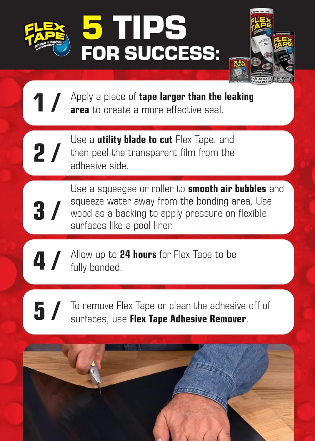 Flex Seal TFSBLKMINI Flex Tape Mini - Imagen 4