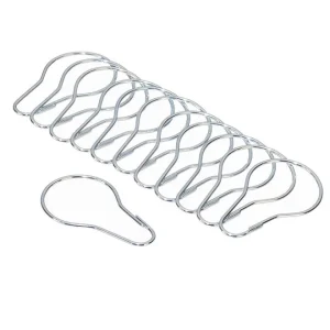 Paquete de 12 anillos de cortina de metal - Cromado