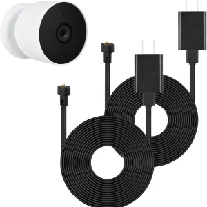 Paquete de 2 cables de alimentación compatibles con Google Nest Cam para exteriores o interiores