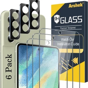 Paquete de 3+3 Protector de pantalla de vidrio para Samsung Galaxy S21