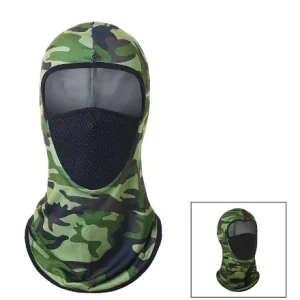 Pasamontañas de camuflaje táctico de malla transpirable