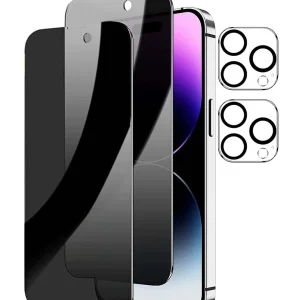 Película de protección de privacidad de pantalla de 2 piezas y protector de lente de 2 piezas