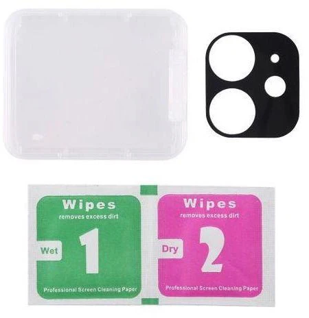 Película protectora de lente de cámara trasera iPhone 11 (negro) - Imagen 2