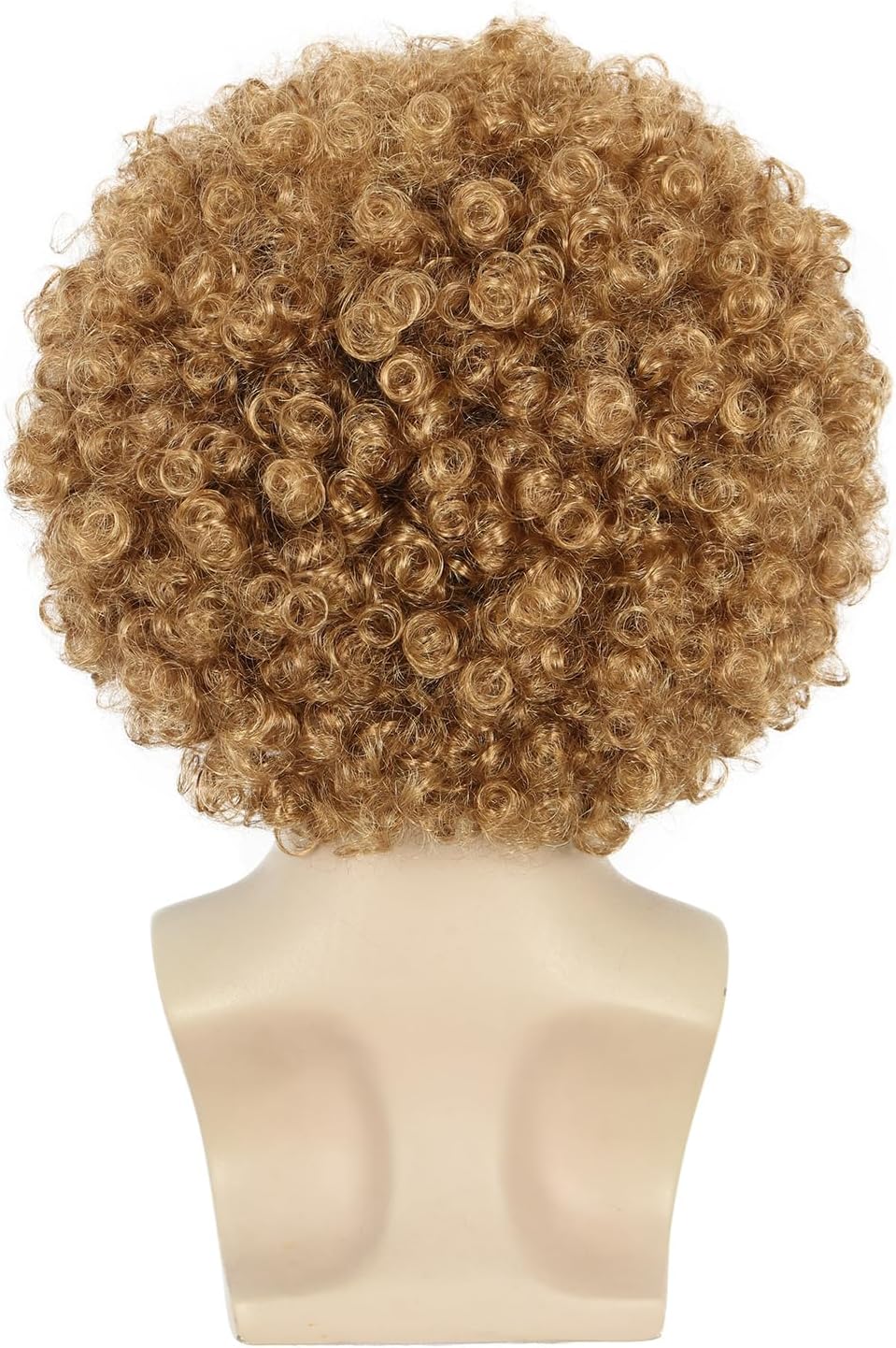 Peluca de fiesta estilo rockero dorado corto y rizado estilo afro de los años 70 y 80 para hombre y mujer de karlery - Imagen 4