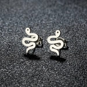 Pendientes De Serpiente Diminutos Minimalistas, Lindos Y Sencillos Para Hombres