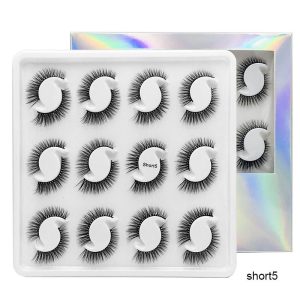 Pestañas postizas de fibra artificial 3d europeas