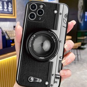 Pieza Caja clásica para teléfono con borde recto y patrón de cámara