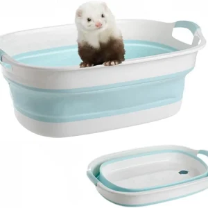 Piscina de plástico plegable para animales pequeños, bañera de lavado plegable portátil