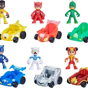 PJ Masks Power Heroes Racer Collection Juguete preescolar con 6 figuras de acción