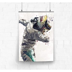Póster de Lewis Hamilton Mercedes/lienzo impreso